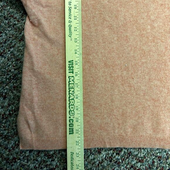 J. Crew Heathered Coral 100% Cashmere Classic-Fit Crewneck Sweater Size M - Picture 9 of 9